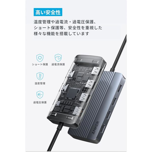 AnkerUSBーCハブ(7ーinー1 Dual Display) - アスクル AnkerUSBーCハブ(7ーinー1 Dual Display) - アスクル