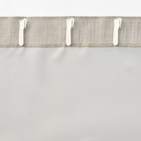 無印良品 防炎 遮光性 二重織りノンプリーツカーテン 幅100×丈