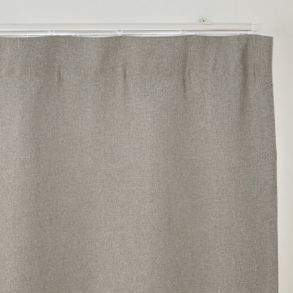 遮光ノンプリーツカーテン・2枚組／ベージュ 幅100×丈200cm用