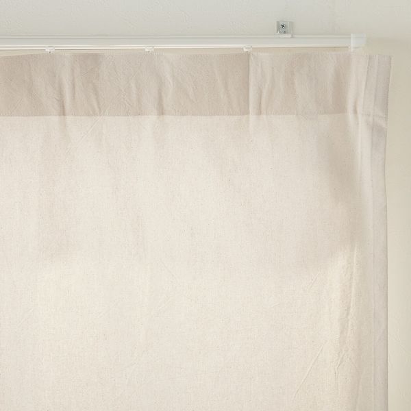 無印良品 綿洗いざらし平織ノンプリーツカーテン 幅100×丈