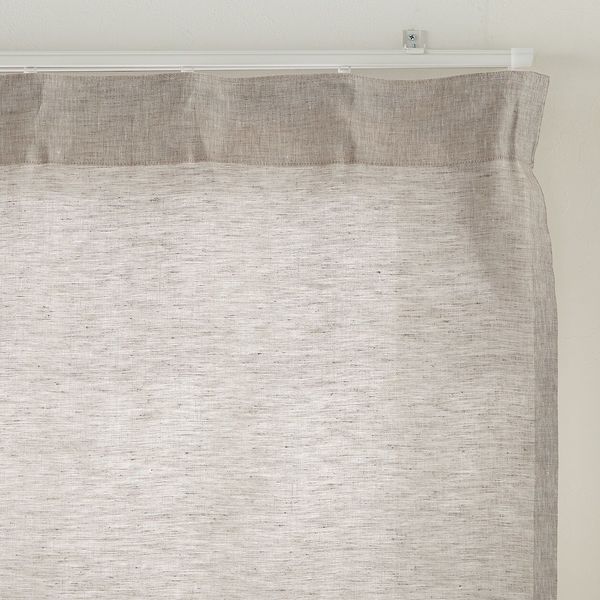 無印良品 麻平織ノンプリーツカーテン 幅100×丈135cm用 ライト