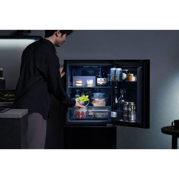アイリスオオヤマ２ドア冷凍冷蔵庫 IRSN-27AB２０２２年　ブラック 動作品 アイリスオオヤマ2ドア冷凍冷蔵庫 IRSN-27AB2022年