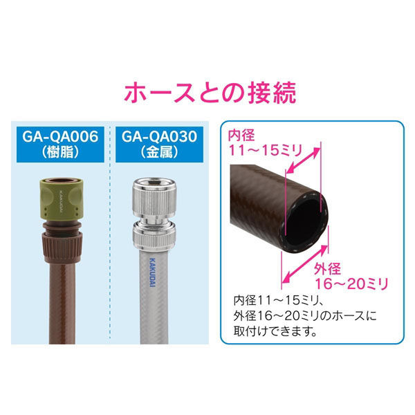 カクダイ 首振り蛇口用ネジ口金 W26山20用 GA-QA058 1個（直送品