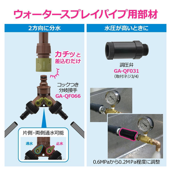 カクダイ 止水コックつきニップル GA-QF065 1個（直送品