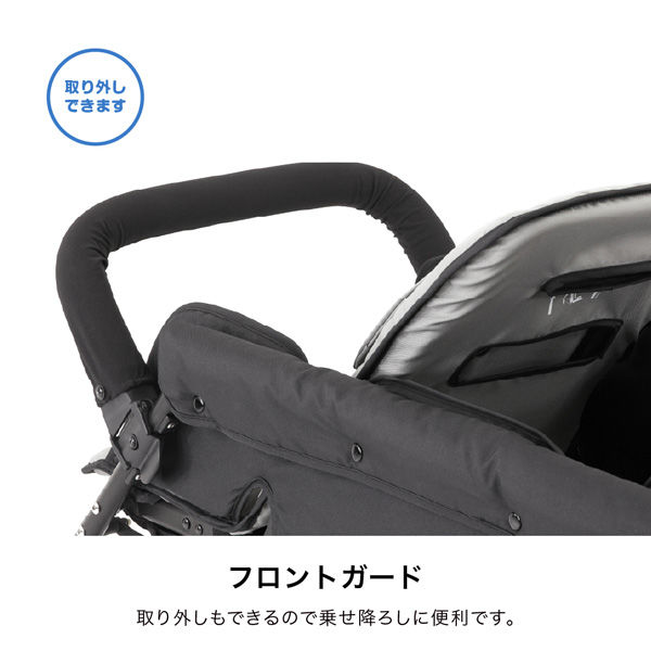 カトージ 3人乗りベビーカー(ブラック) 41465 1台（直送品） - アスクル
