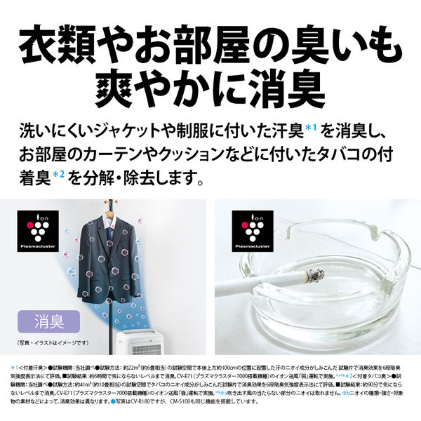 SHARP/シャープ 除湿機 CM-S100-W 2024年製 シャープ 除湿機 CMS100W 1台 - アスクル