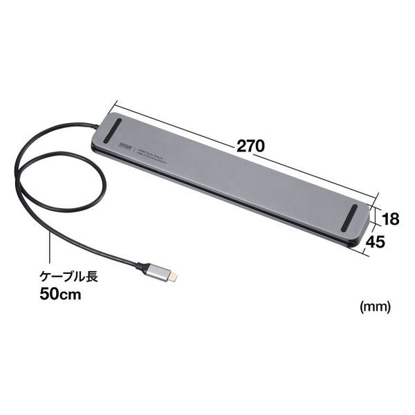 サンワサプライ USB Type-Cドッキングステーション（HDMI×3画面出力