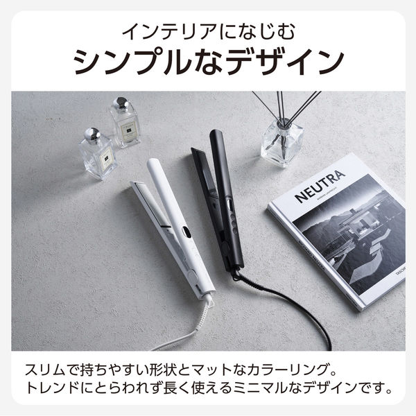 ストレート ヘアアイロン 15mm ロングプレート マイナスイオン ダブル