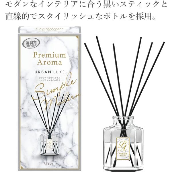 エステー お部屋の消臭力 PremiumAroma Stick 詰替 アーバンリュクス 1セット(3個：1個×3) プレミアムアロマ 消臭芳香剤  アスクル