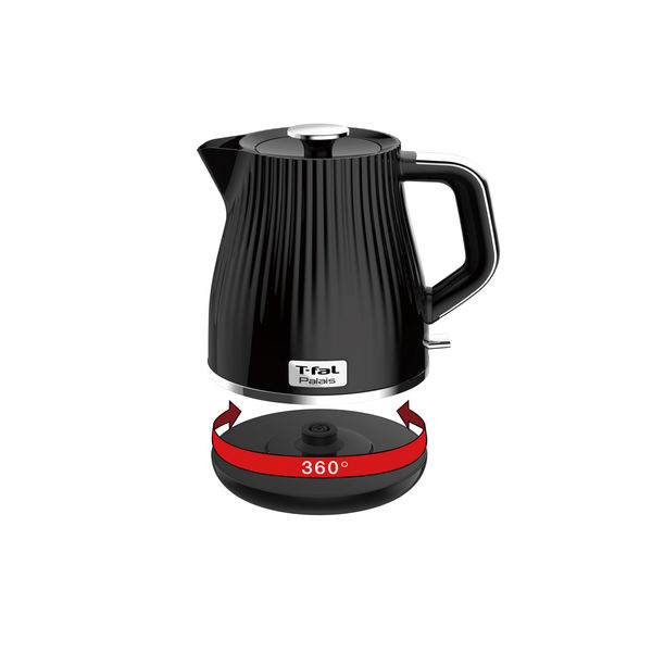 T-fal（ティファール）電気ケトル パレ ブラック 1.0L KO2528JP コーヒー 紅茶 シック おしゃれ 高級感