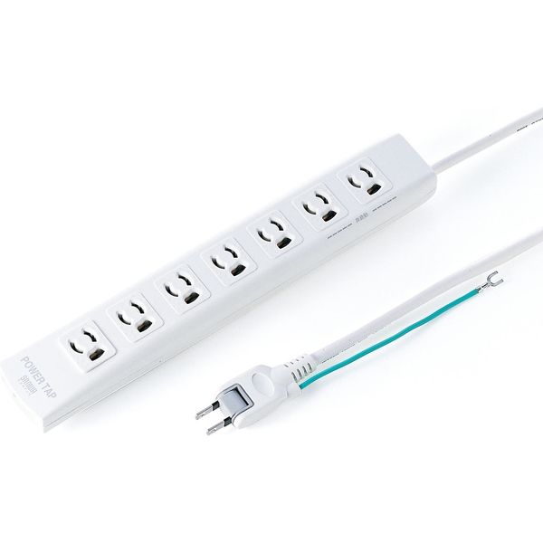 【5個セット】新品未開封 電源タップ サンワサプライ 3m TAP-F37-3R TAP-F37-5KSR【電源タップ（3P・7個口・5m）】5個口連動集中