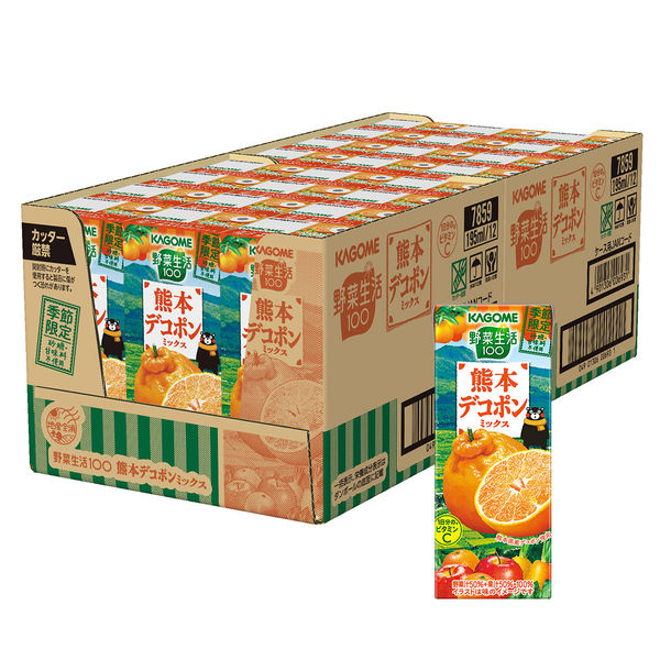 カゴメ 野菜生活100 熊本デコポンミックス 195ml 1箱（24本入） - アスクル