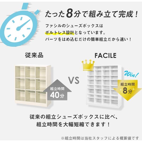 Netforce ネットフォース ファシル シューズボックス 4列4段 16人用 扉