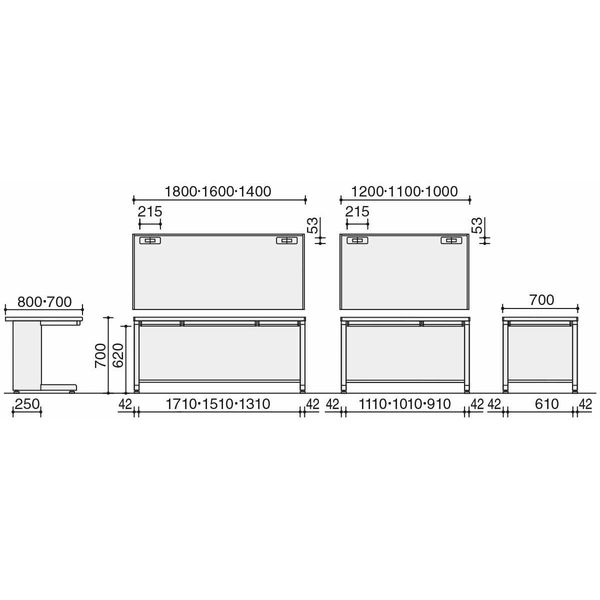 組立設置込】コクヨ BS+ 平机 スタンダードテーブル 幅1600×奥行700×高