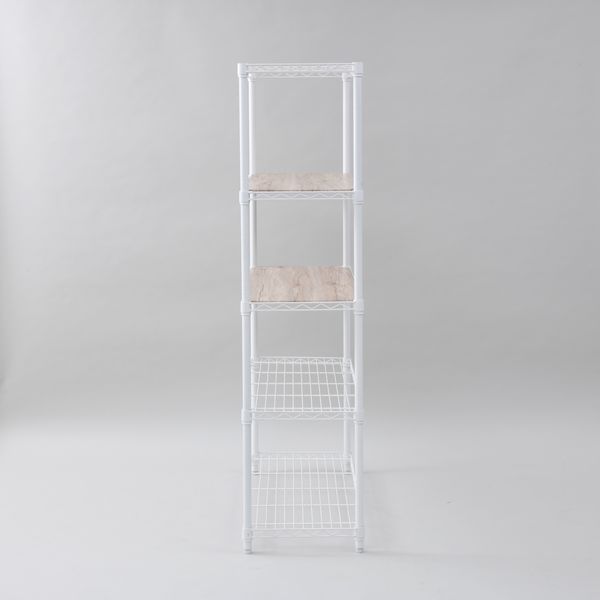 ディスプレイラック ホワイト 高さ123幅116奥行41cm ダメージ有り 楽天