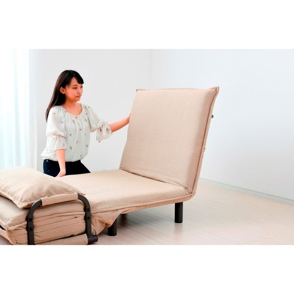 YAMAZEN ソファーベッドNSFB-80S(BE) 1台（直送品） - アスクル