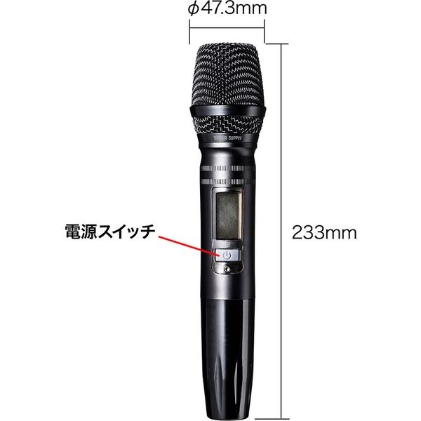 サンワサプライ ワイヤレスマイク MM-SPAMP10用 MM-SPHMW6 1個