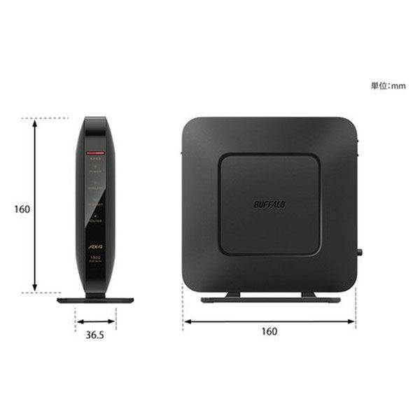 バッファロー WSR-1800AX4S DBK [Wi-Fi 6(11ax)対応Wi-Fiルーター 1201 573Mbps AirStation]