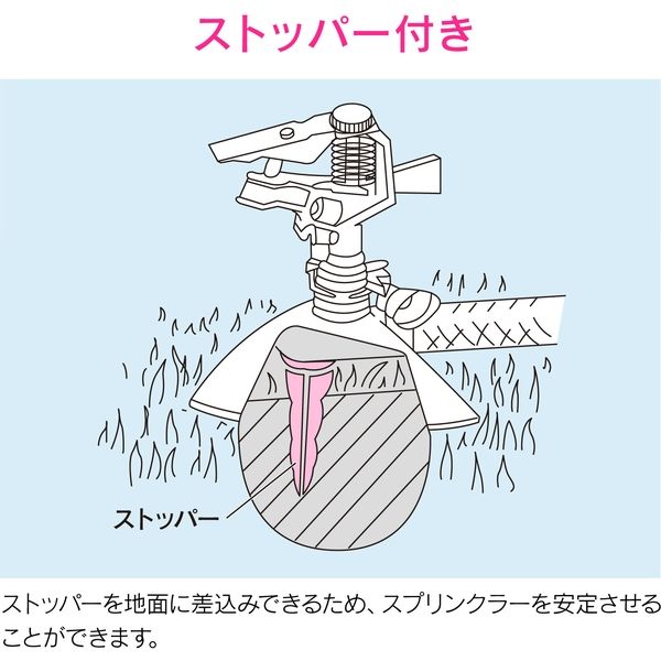 カクダイ ガオナ 散水用スプリンクラー 広範囲 範囲調節機能付き GA-QH001 1台（直送品） - アスクル