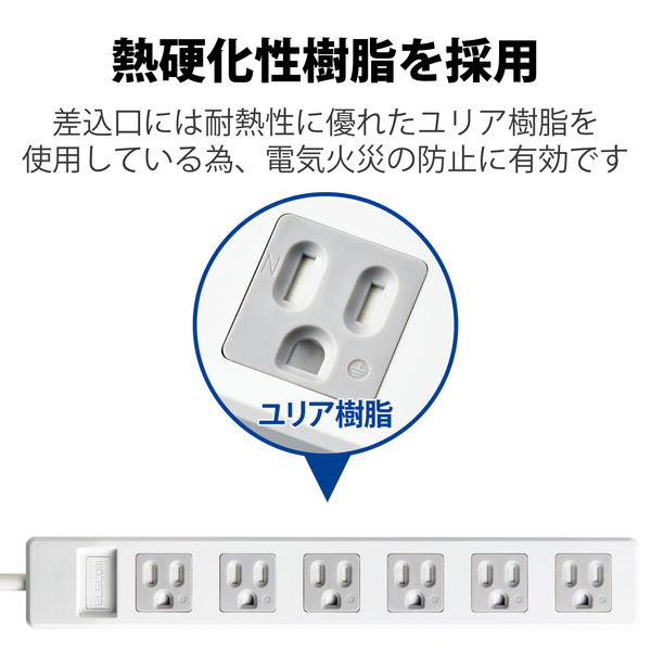 延長コード 電源タップ コンセント 2.5m 3ピン 4個口 ほこり防止 磁石