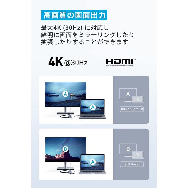 Anker ドッキングステーション USB Type-C接続 HDMI USB-A USB-C Anker ドッキングステーション USB Type-C接続 HDMI USB-A USB-C