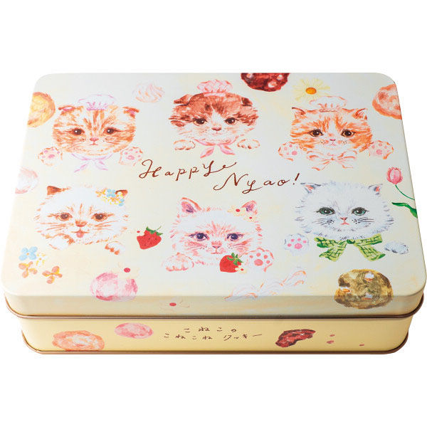 DADACA 【2個セット】こねこのこねこねクッキー缶 Happynyao 24