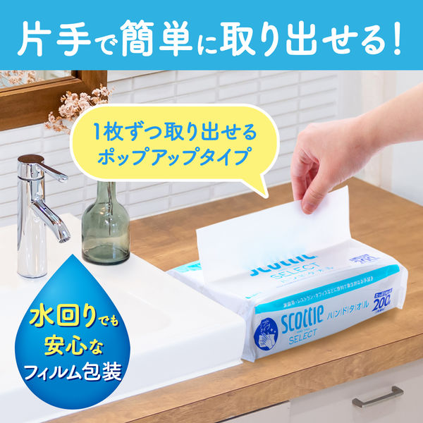 ペーパータオル 中判 ダブル スコッティ セレクト ハンドタオル