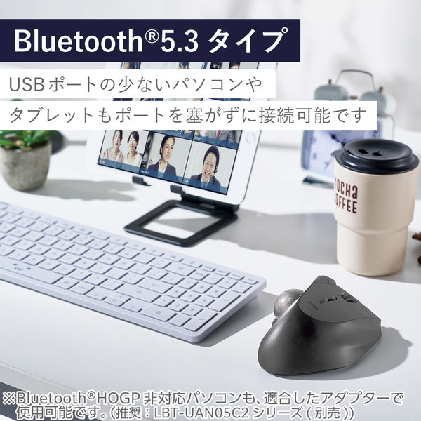 トラックボールマウス/IST/36mmボール/親指/人工ルビー支持/Bluetooth/5ボタン/ブラック M-IT10BRABK 1個 - アスクル