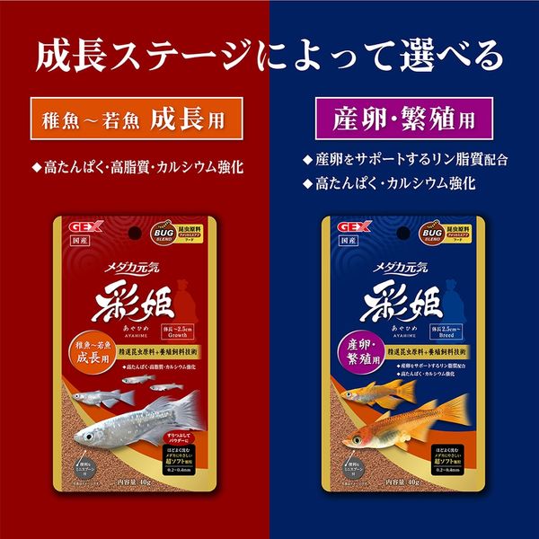 ジェックス GEX メダカ元気 彩姫 産卵・繁殖用 100g 304490 1個（直送品） - アスクル