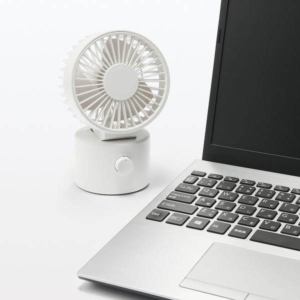 無印良品 首振り機能付き コードレスデスクファン ホワイト MJ