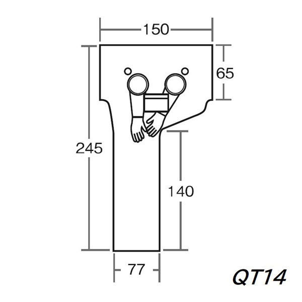 AVAIL アスベスト除去用グローブバッグ 横パイプ用 QT14 J2632-14 1ロール（直送品） - アスクル