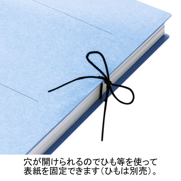 アスクル　背幅伸縮ファイル　A4タテ　PPラミネート表紙　10冊　ブルー　青 オリジナル