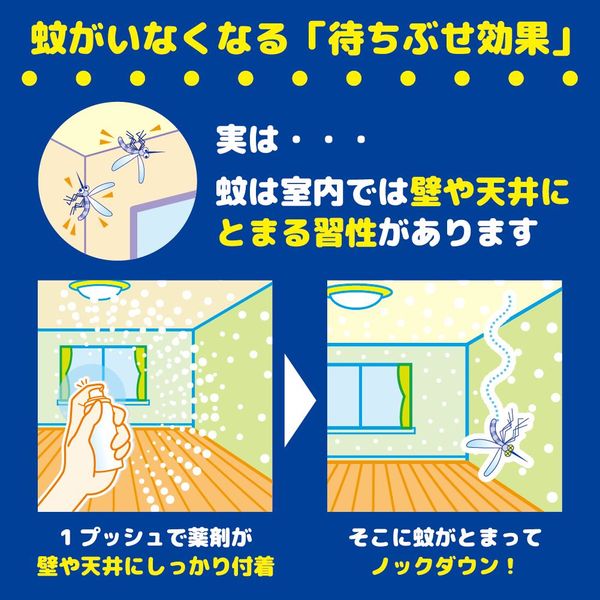 蚊がいなくなるスプレー 255日 無香料 24時間持続 蚊取り 駆除 殺虫剤 ワンプッシュ 1セット（1個×6） 大日本除虫菊 - アスクル