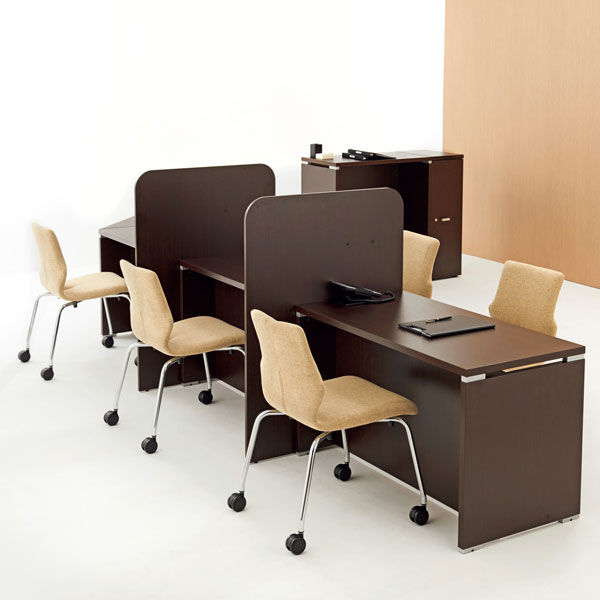 ARAN WORLD EIDOS エイドス 平机1400×700×700mm 組立設置込】ARAN WORLD EIDOS エイドス 両袖机 ダークブラウン