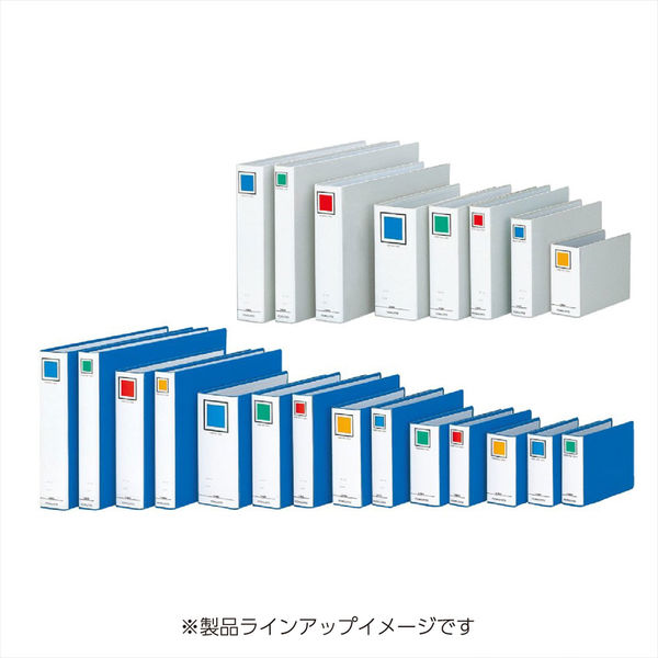 コクヨ チューブファイル（エコ） A4タテ とじ厚80mm 2穴 ブルー フ