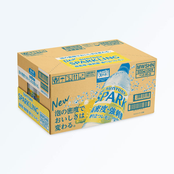 炭酸水】サントリー 天然水SPARKLINGレモン 500ml 1箱（24本入