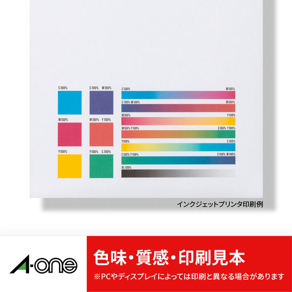 エーワン ラベルシール 透かしても読めない 訂正 修正用 プリンタ兼用 マット紙 白 A4 44面 1袋（12シート入）31669（取寄品） -  アスクル