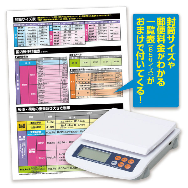 天ビック｜アスカ｜ASKA 料金表示デジタルスケール 3kg DS3010 通販 