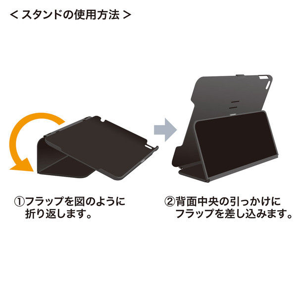 サンワサプライ iPad mini4 ハードケース（スタンドタイプ・黒