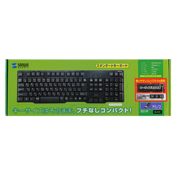 サンワサプライ PS/2キーボード SKB-L1BK 1個（直送品）