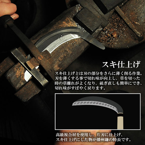 竹本鎌製作所 裏目鋸鎌 kur-1811 1本（直送品） - アスクル