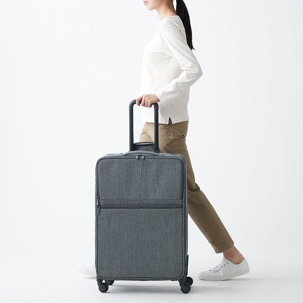 売れ筋がひ！ MUJI 無印 ソフトキャリーケース グレー 81L 旅行