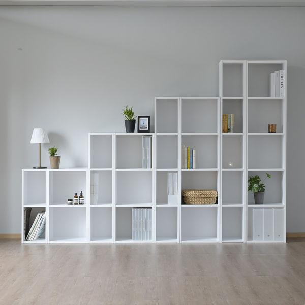 YAMAZEN カラーボックス A4対応 タテヨコ使える 幅400mm 5段 ホワイト