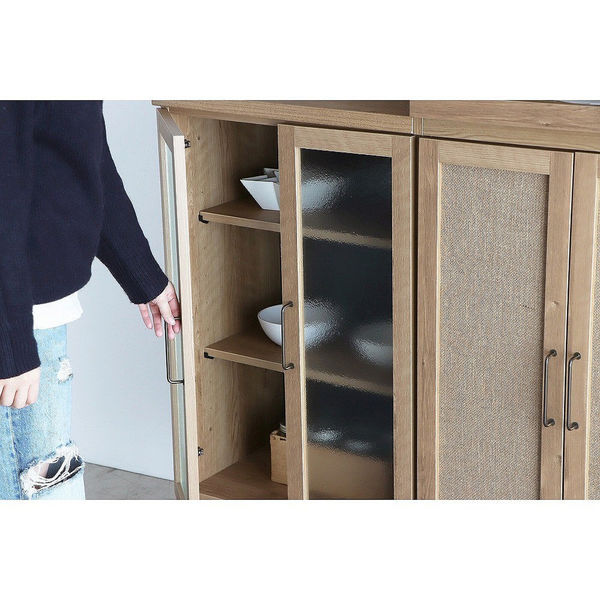 軒先渡し】東馬 TMフォカス ガラス扉 収納 幅598×奥行395×高さ870mm