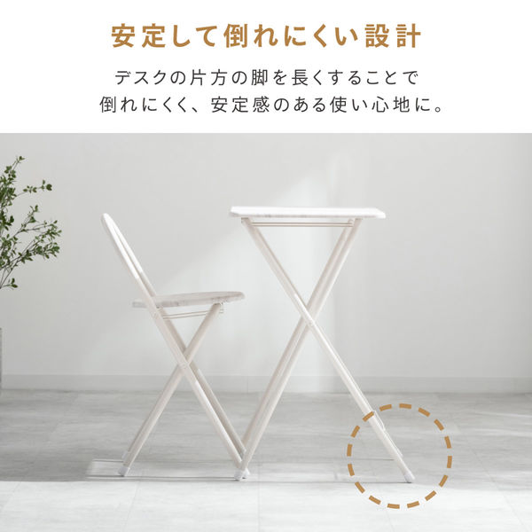 武田コーポレーション デスク&チェアーセット WH T-DC48WH 1箱(4個入
