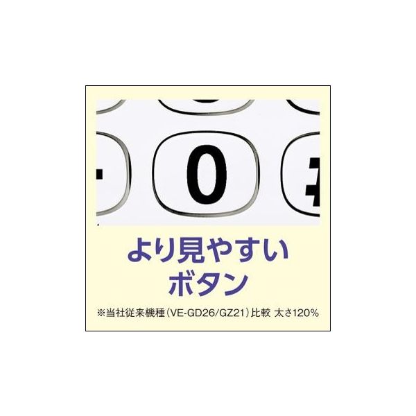 パナソニック コードレス電話機（子機2台付き） VE-GD27DW-W 1台