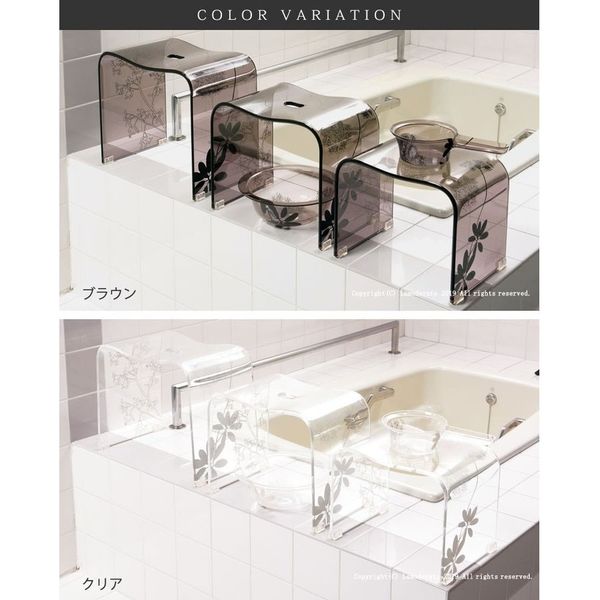 センコー サリナ 2 バスチェア 風呂いす 高さ約 30cm クリア 透明