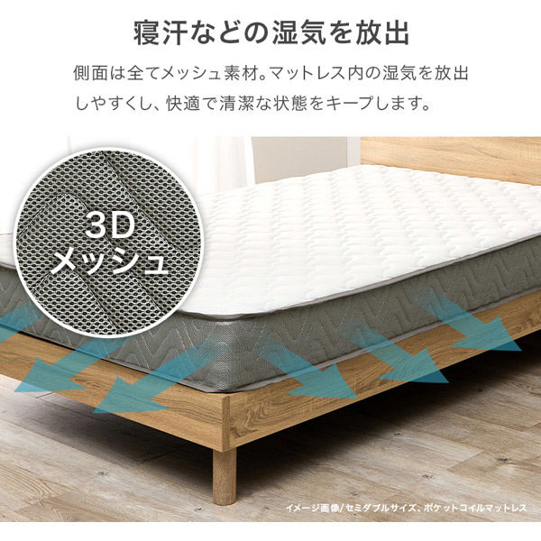 軒先渡し】萩原 マットレス シングル ボンネル 幅970×奥行1950