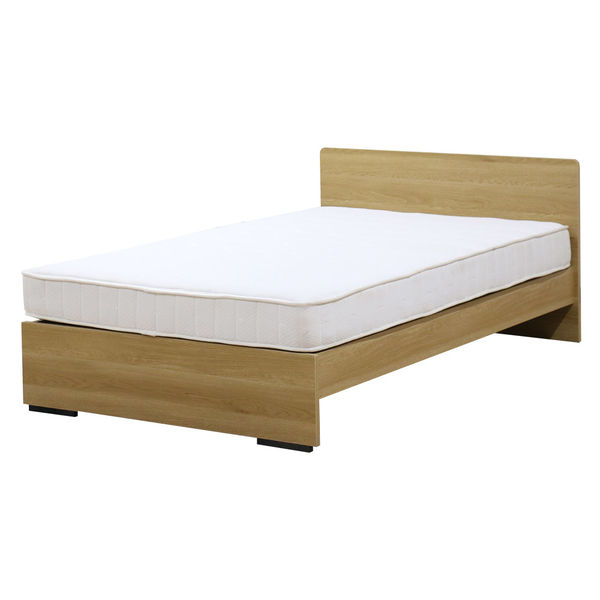 軒先渡し】友澤木工 ボルトレスベッド ダブル マットレス付 幅1400