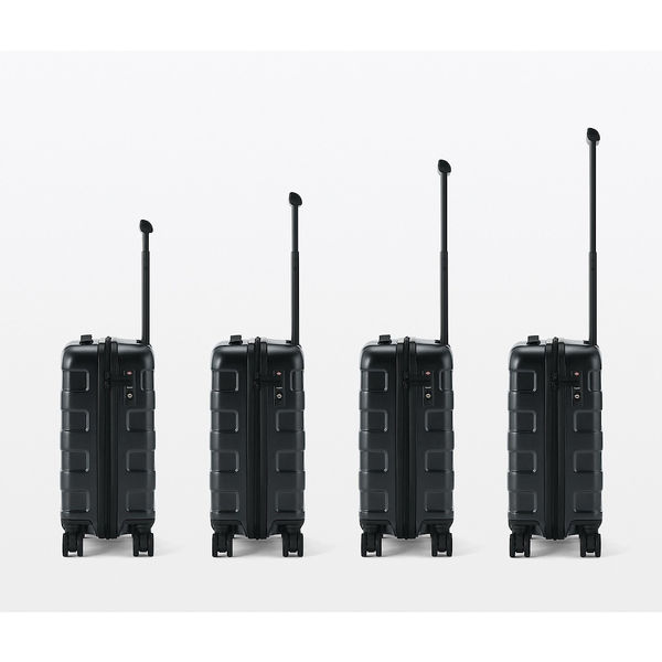 MUJI バーを自由に調節できる　 ハードキャリーケース（２０Ｌ）ブラック バーを自由に調節できる ハードキャリーケース（20L） | 無印良品
